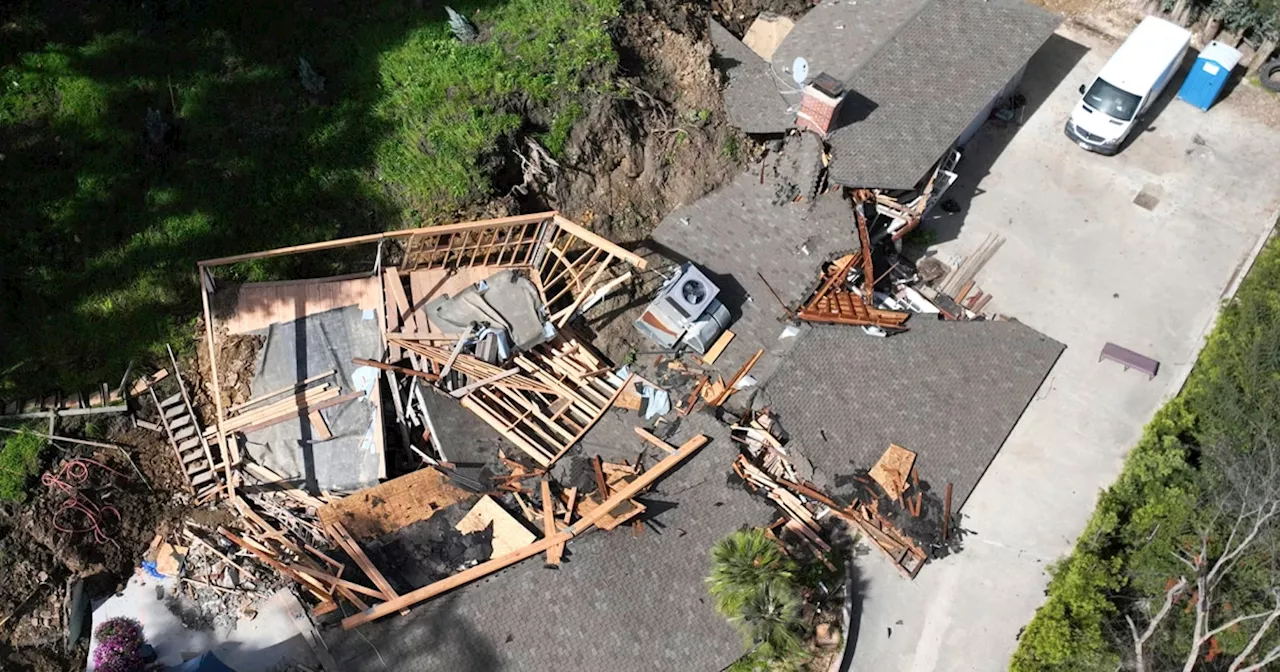 Landslide destroys 1 home, threatens at least 2 others and prompts evacuations in L.A.