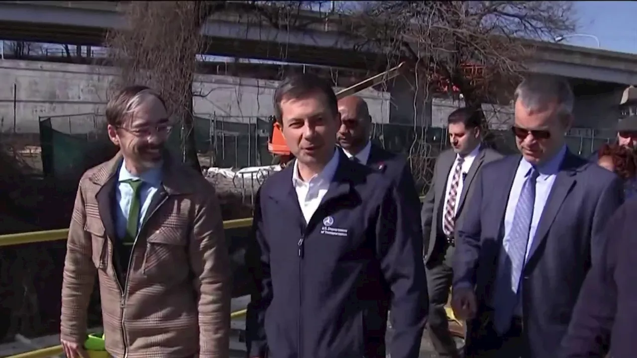 Transportation Secretary Pete Buttigieg tours MLK Drive Bridge in Philly 