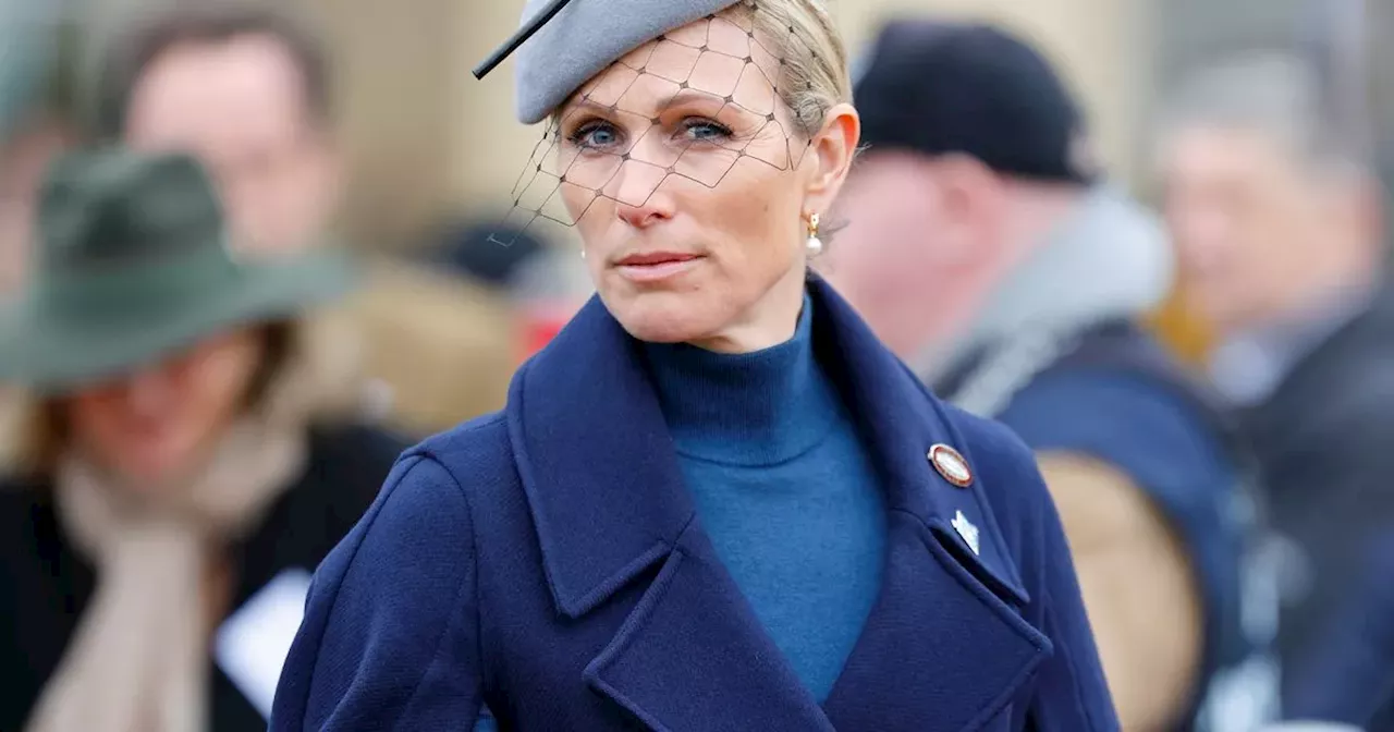 Shop Zara Tindall British high street brand cape coat from Cheltenham Festival