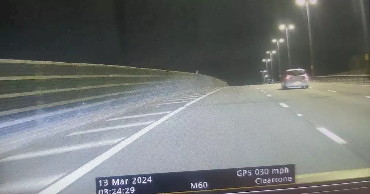 Driver arrested after being caught doing 30mph on motorway