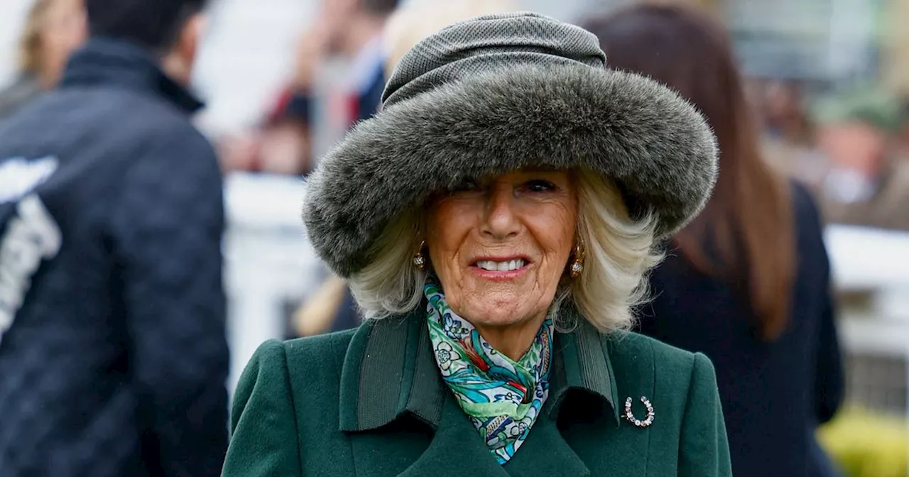 Queen Camilla Attends Cheltenham Festival Horse Racing