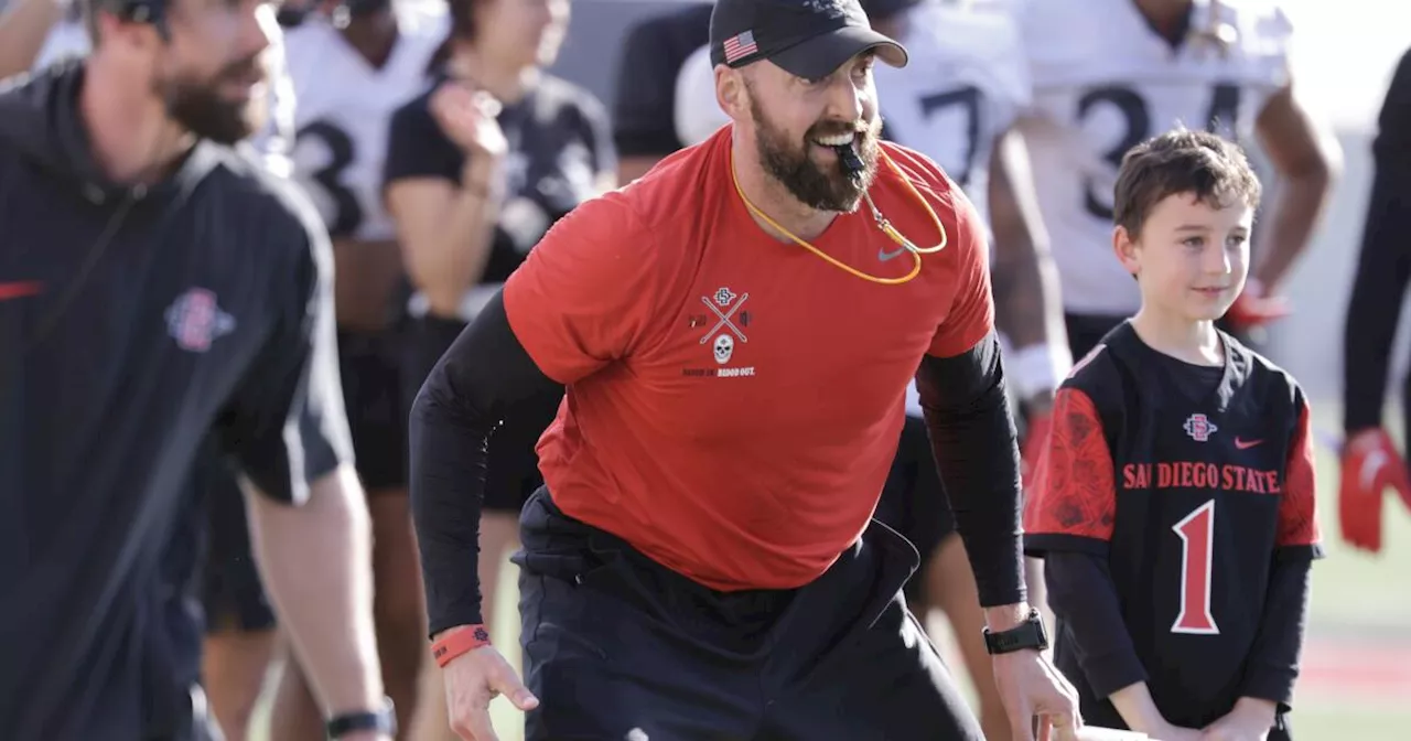 Aztecs show energy, effort and enthusiasm during coach Sean Lewis' first spring practice