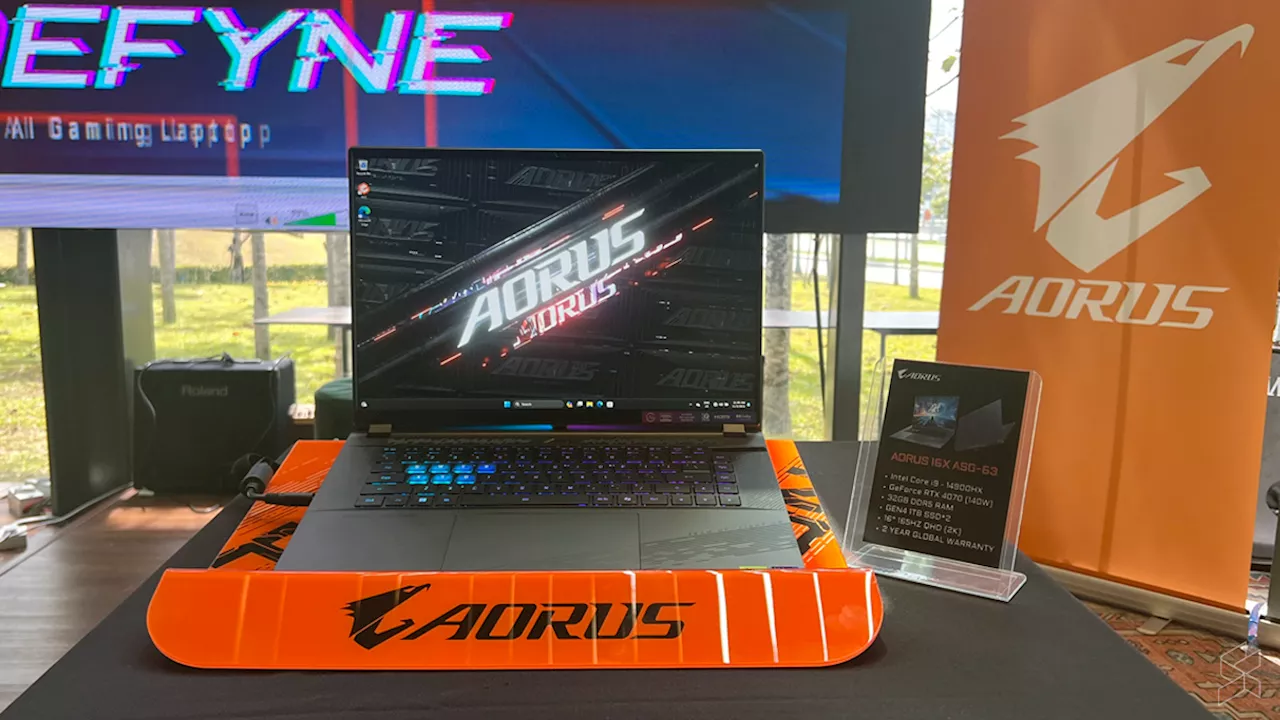 Gigabyte Aorus 16X: Up to Intel Core i9, RTX 4070 and 16' WQXGA display from RM7,119