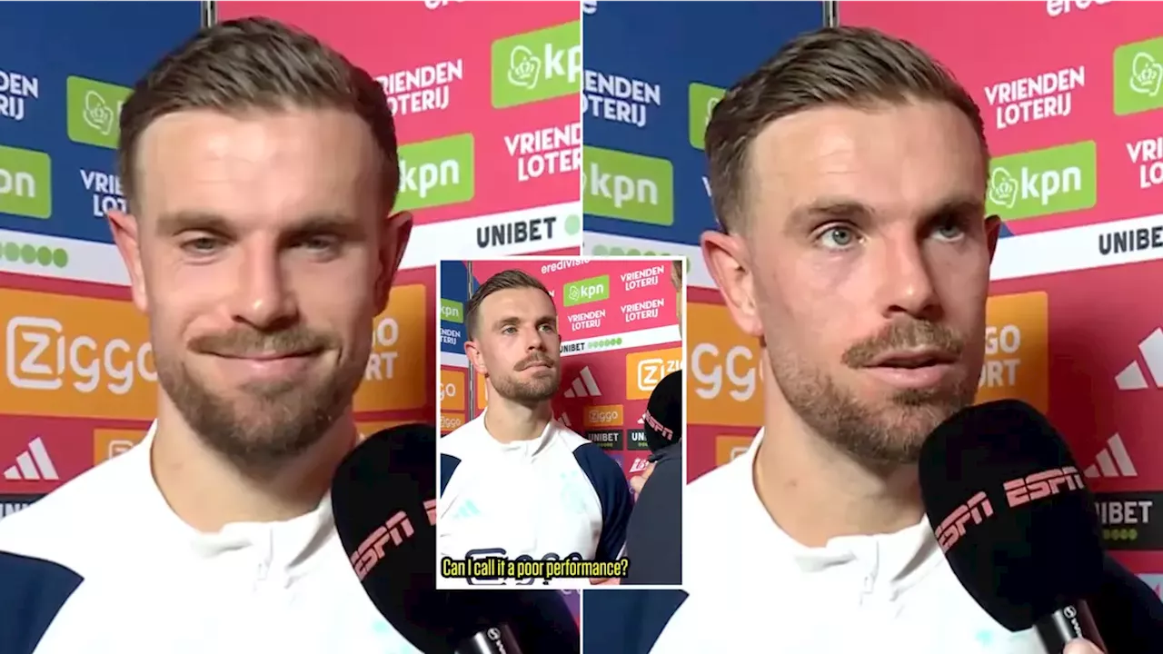 Jordan Henderson fires back at Dutch reporter's questioning after Ajax draw, he was not happy