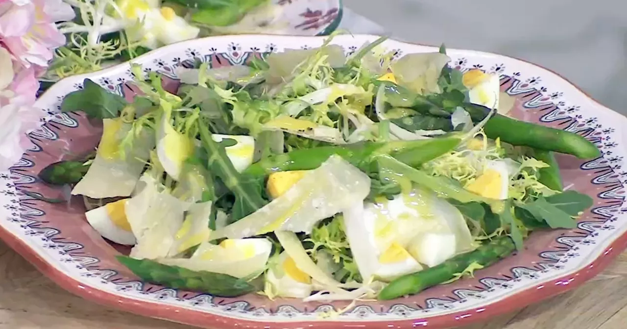 Asparagus Salad with Parmesan and Mustard Vinaigrette