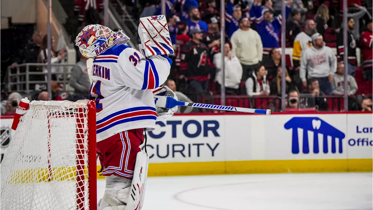 Shesterkin gets second consecutive shutout as Rangers beat Hurricanes