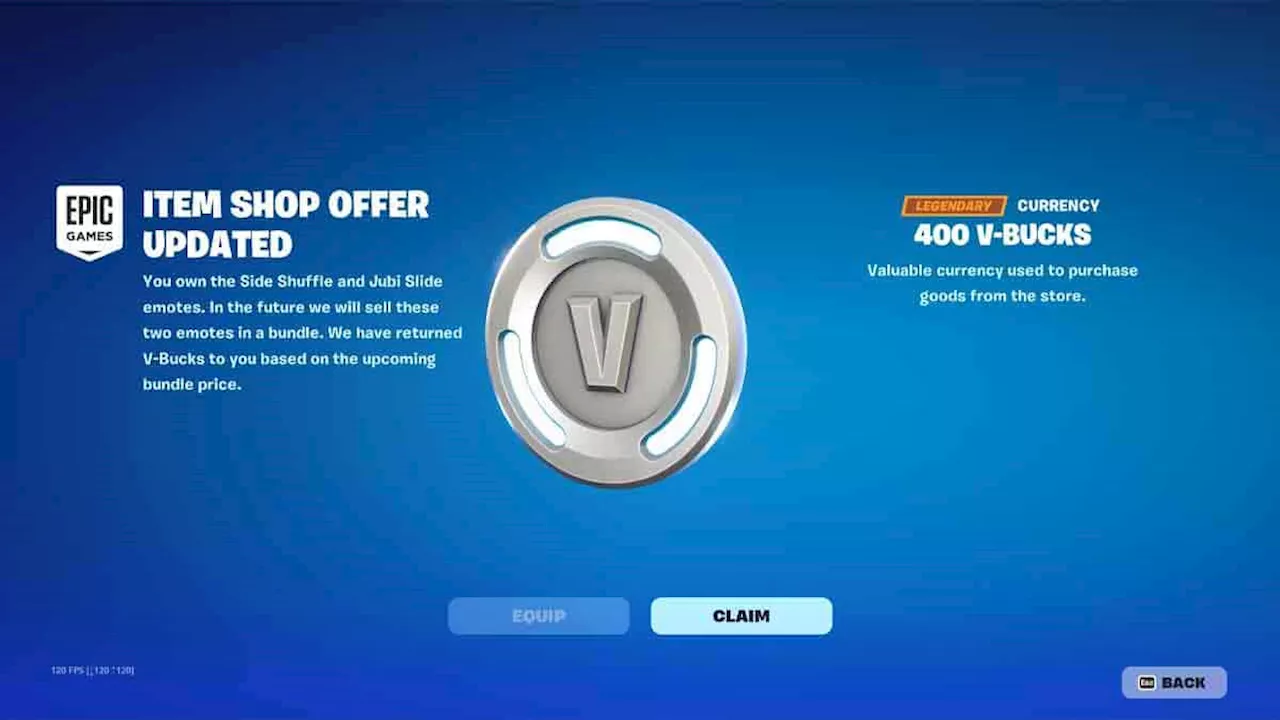 Epic Games is sending 400 free V-Bucks to Fortnite players, here’s why