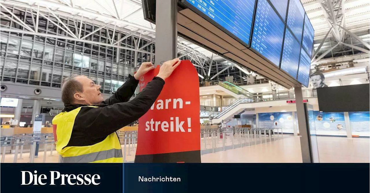 Lohnverhandlungen: Streikwelle an deutschen Flughäfen, Flug-Ausfälle bei AUA