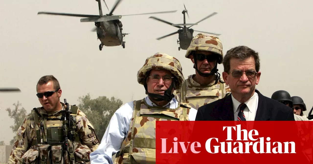 Australia news live: release of secret cabinet documents reveals Howard government’s decision-making on 2003 Iraq invasion