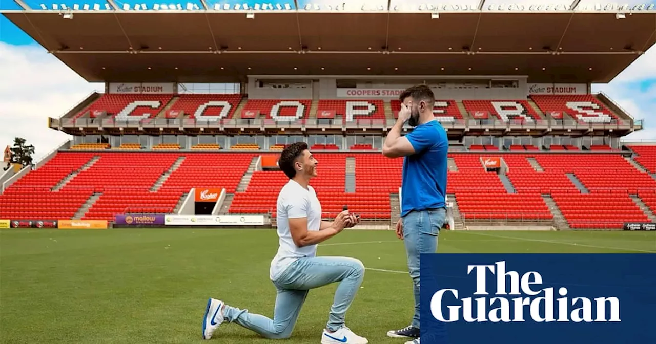 Trailblazing footballer Josh Cavallo announces engagement after on-pitch proposal