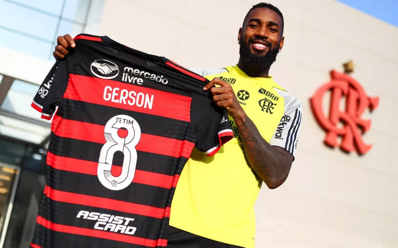 Gerson volta a vestir a camisa 8 do Flamengo