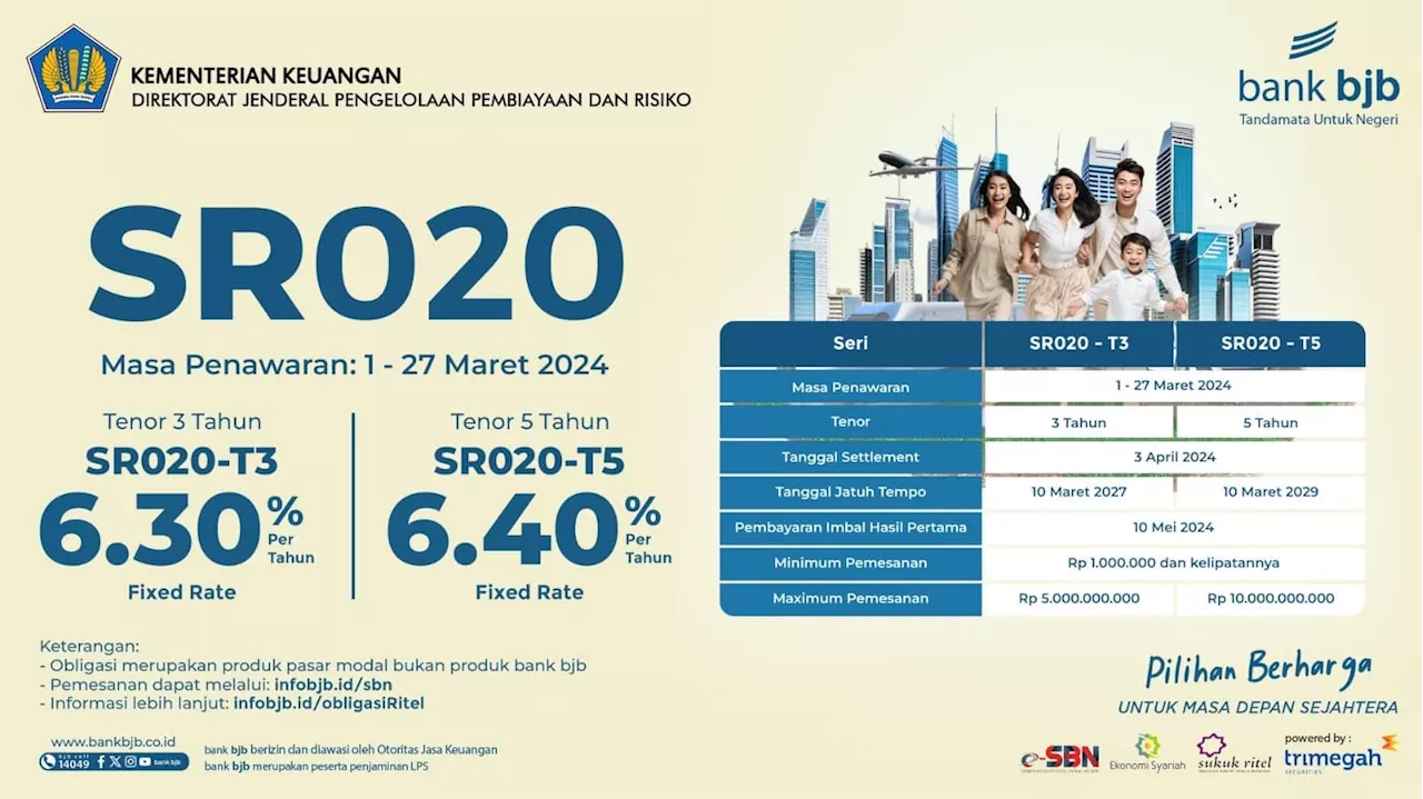 Yuk, Beli Sukuk Ritel di bank bjb, Bunga Kompetitif Lebih Tinggi dari Deposito