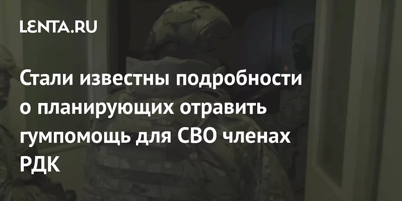 Стали известны подробности о планирующих отравить гумпомощь для СВО членах РДК