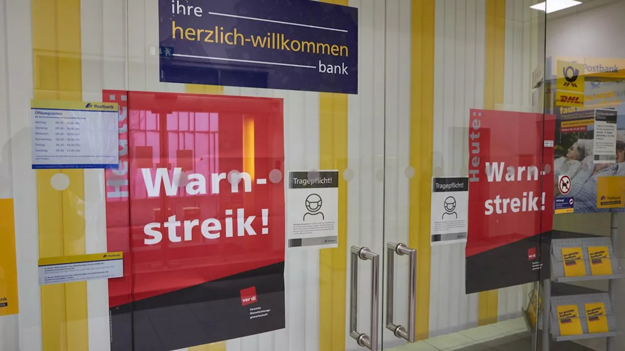 Tarifgespräche: Ver.di ruft Postbank-Beschäftigte erneut zum Warnstreik auf