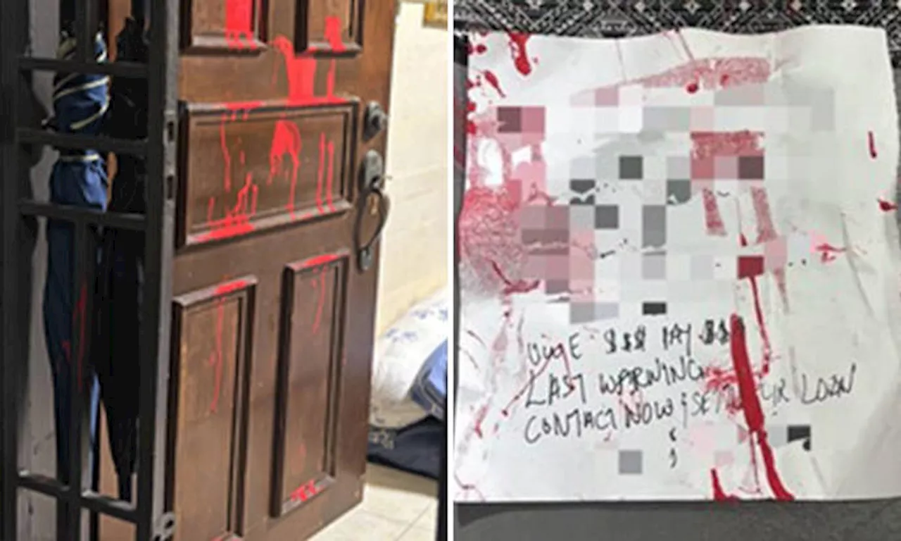 Woman arrested after splashing Eunos Crescent unit with red paint and leaving debtor's note on floor