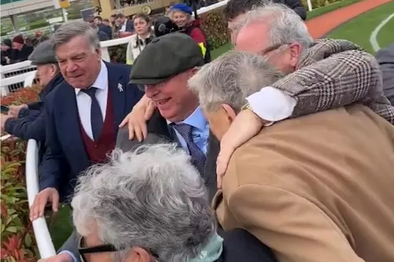 Footage shows Sir Alex Ferguson jumping with joy as he lands two Cheltenham winners in a row...