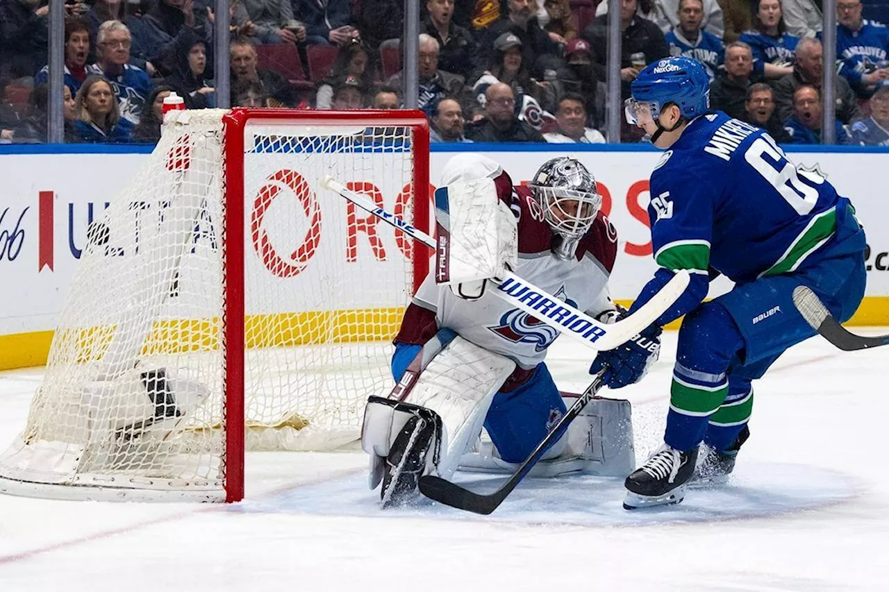 Valeri Nichushkin scores in overtime as Avalanche beat Canucks