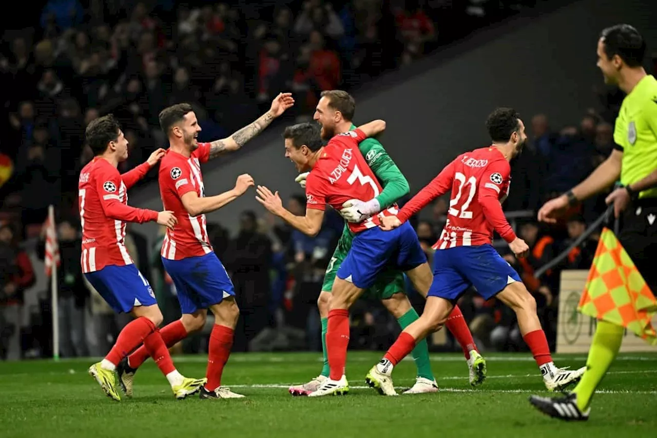 Atletico triumph on penalties to reach Champions League quarters