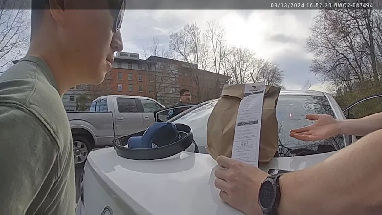 WATCH: Police deliver DoorDash order after arresting driver on outstanding warrant