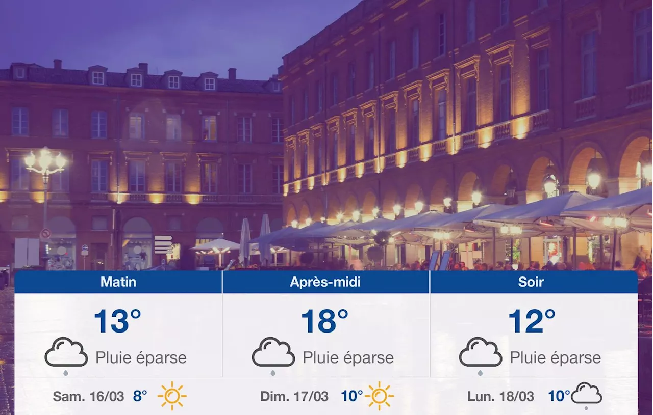 Météo Toulouse: prévisions du vendredi 15 mars 2024