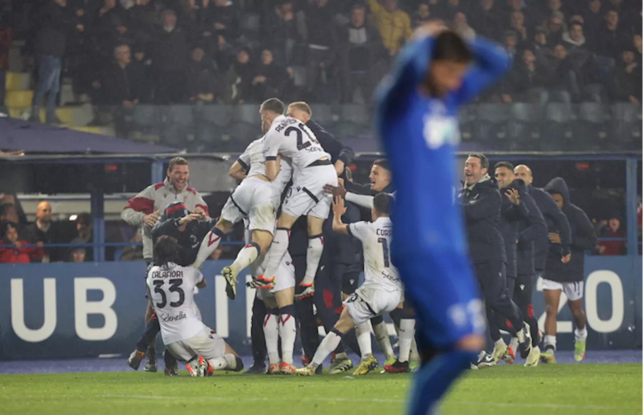 Serie A: Empoli-Bologna 0-1, decide Fabbian in pieno recupero