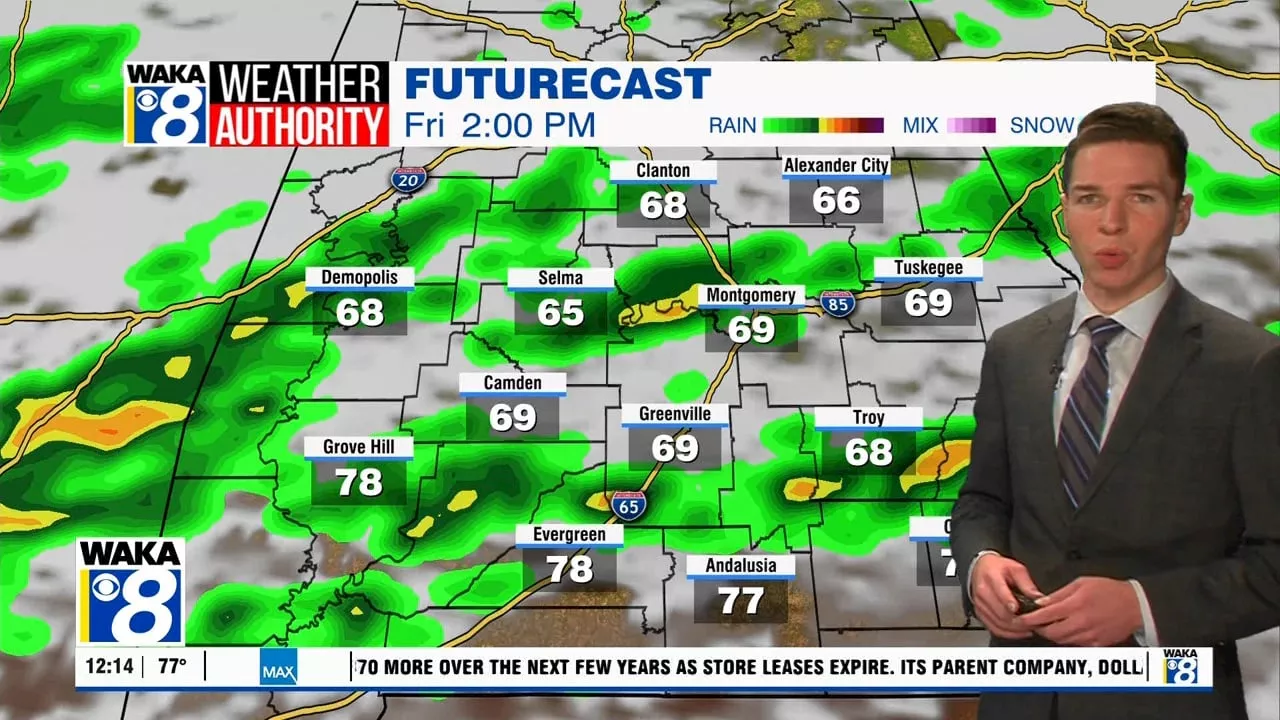 Warmer with sunshine Thursday, rain and storms likely Friday