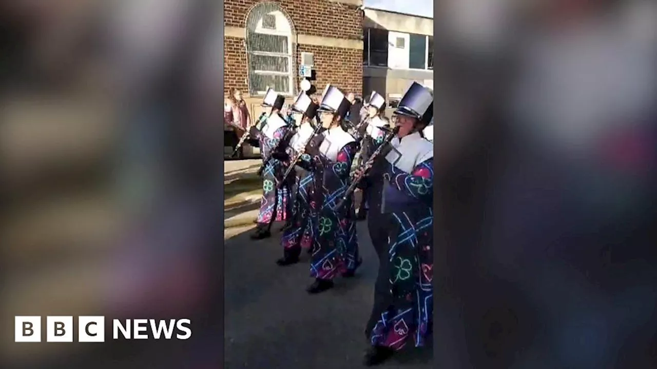 South Carolina marching band surprises shoppers in Larne