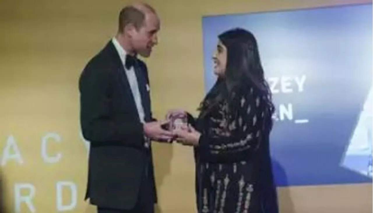 First Pakistani woman awarded the Diana Legacy Award by Prince William