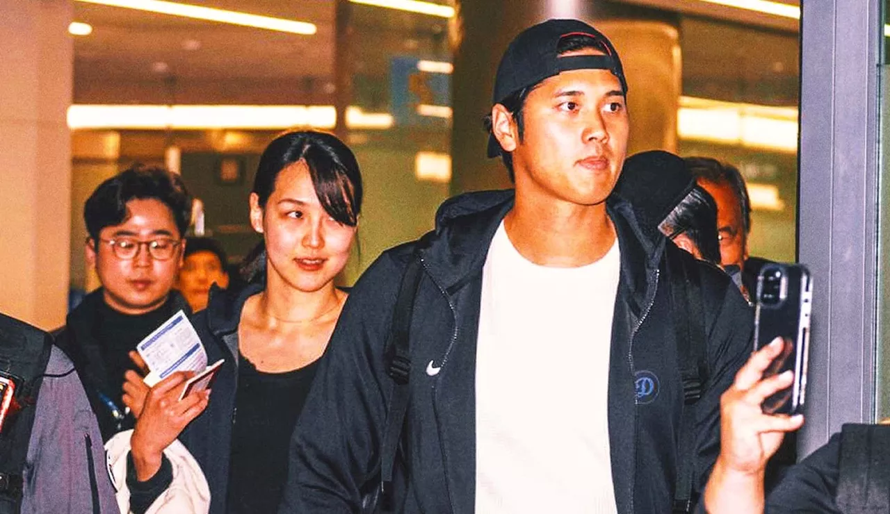 Shohei Ohtani and his wife arrive in South Korea for Dodgers-Padres MLB opener