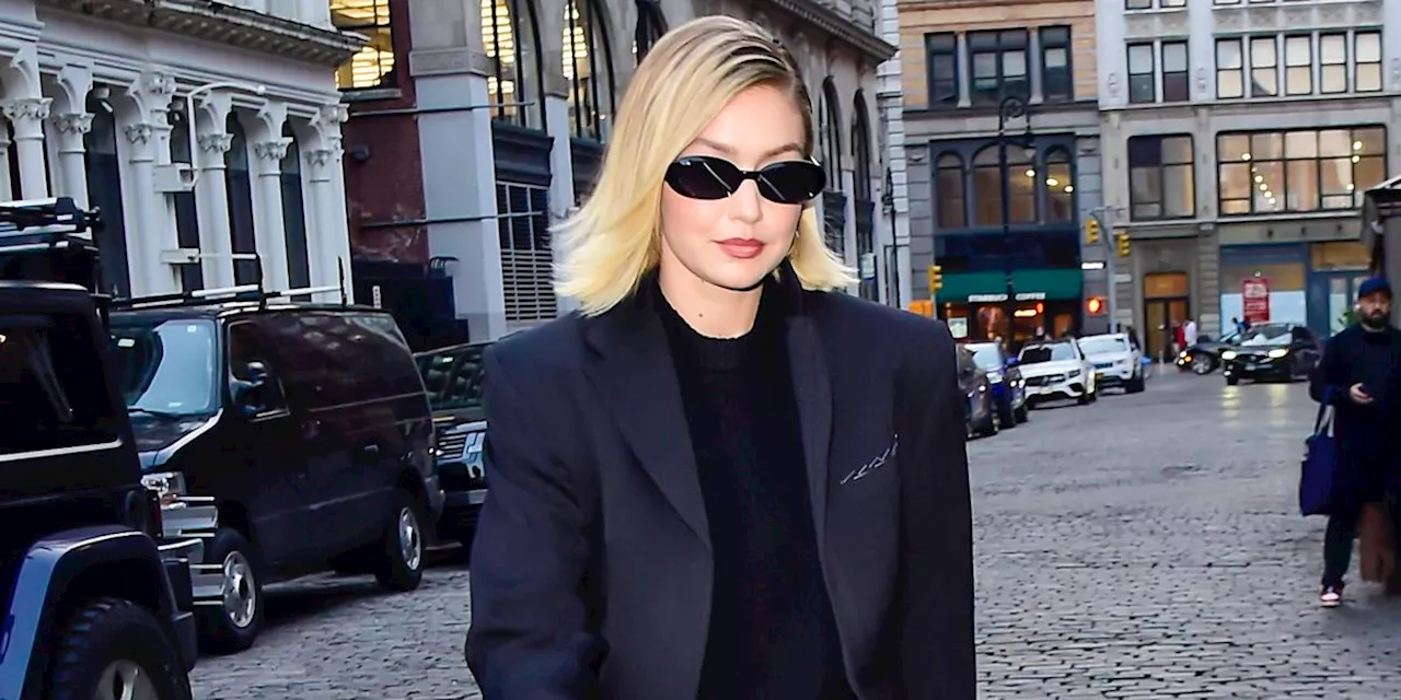 Gigi Hadid Is a Modern Audrey Hepburn in Skintight Lycra Leggings and Elegant Loafers