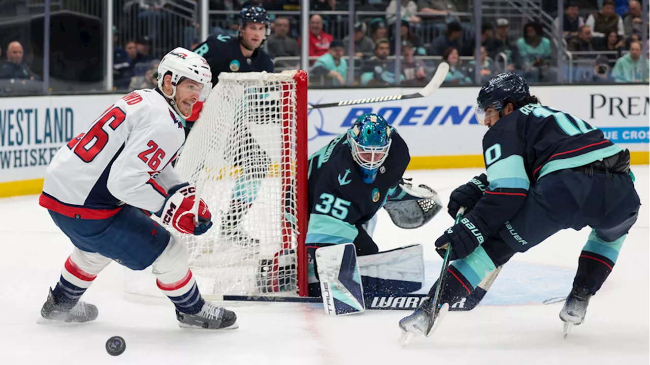 Kraken's losing streak continues after narrow 2-1 defeat to Washington Capitals