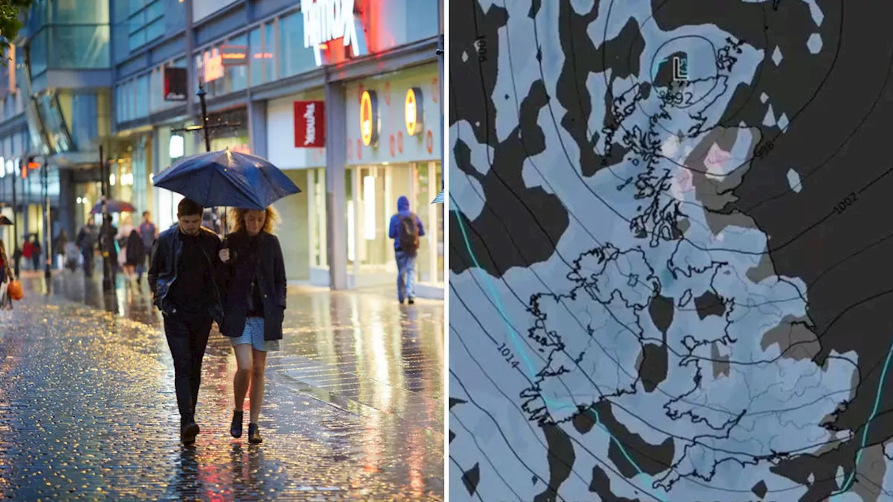 Exact date torrential rain to sweep the UK as weather maps show return of stormy conditions