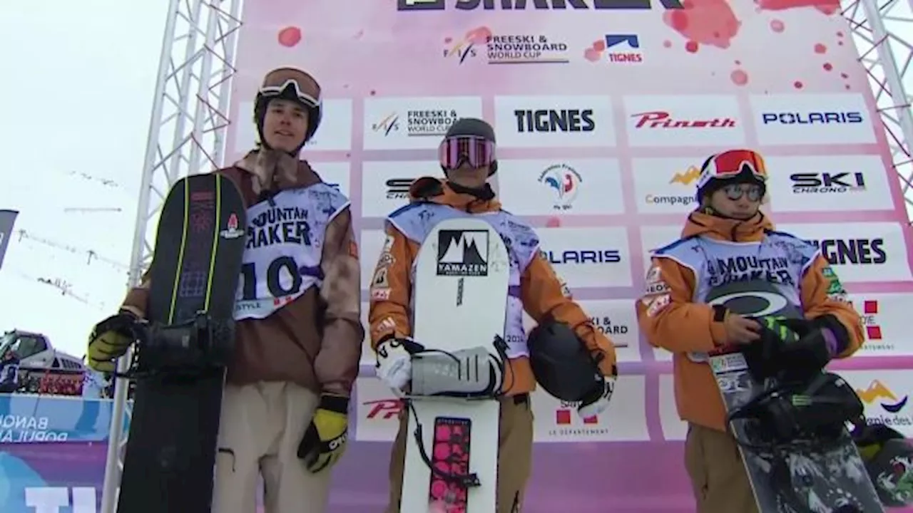 Romain Allemand tient son premier podium à 17 ans en Coupe du monde de slopestyle