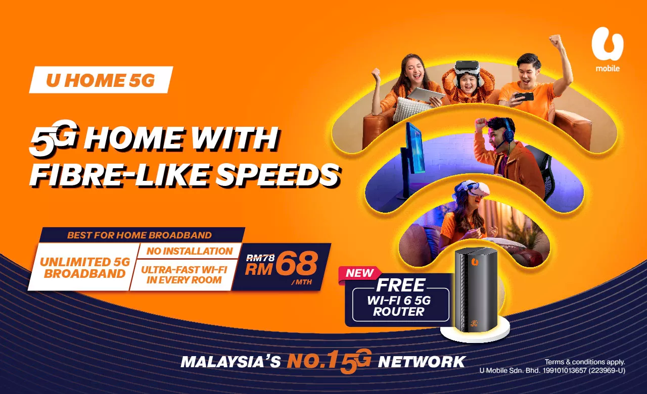 U Mobile Introduces New U Home 5G Bundle With Free Wi-Fi 6 5G Router