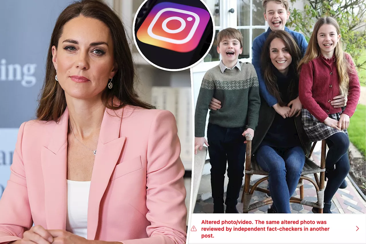 Instagram adds 'altered photo' warning to Kate Middleton's Mother's Day photo