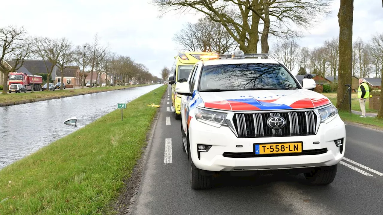 Auto te water in Drentsche Hoofdvaart bij Bovensmilde, inzittende lichtgewond