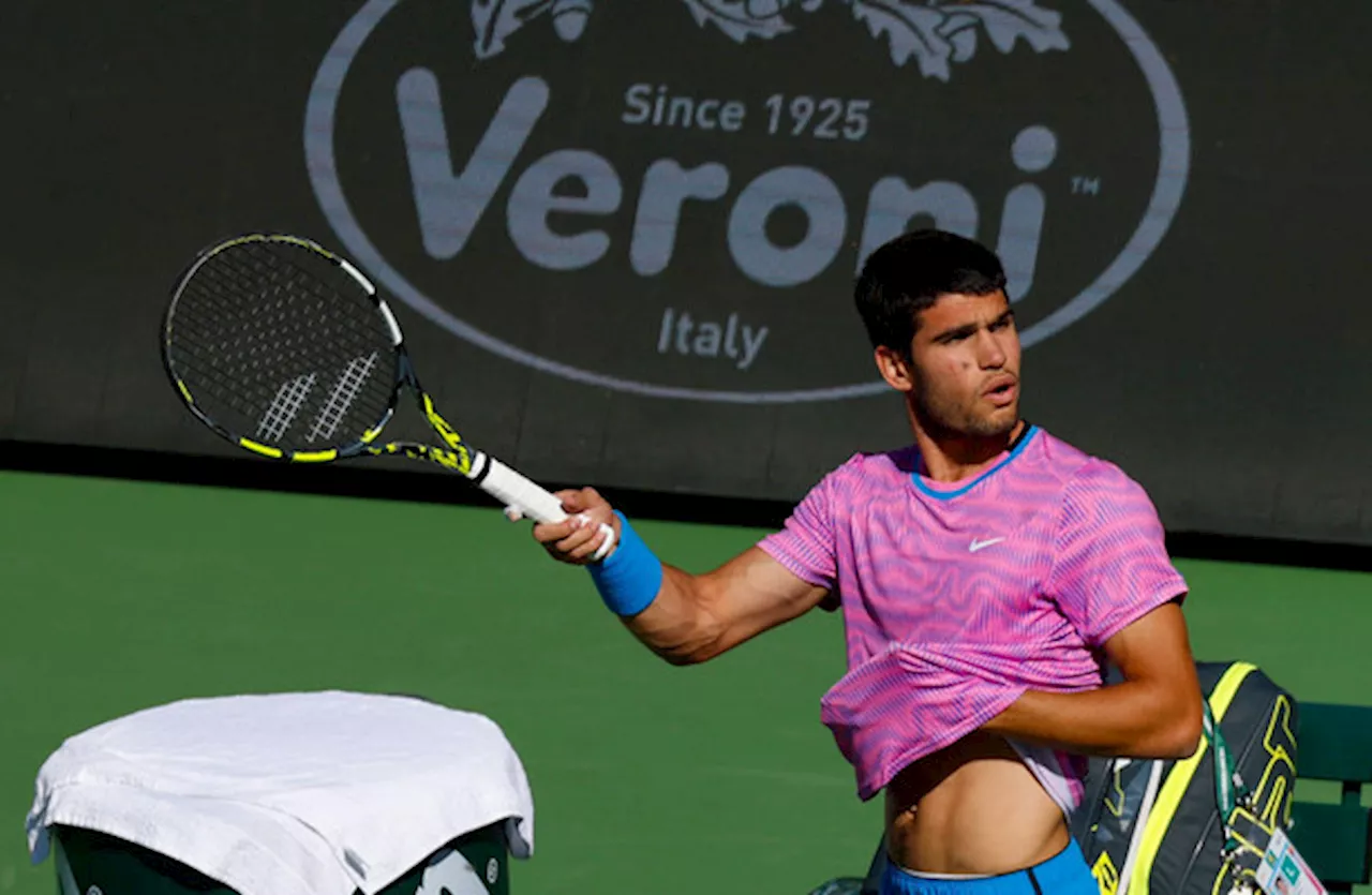 Alcaraz fights off swarming bees and Zverev to book semi-final spot at Indian Wells