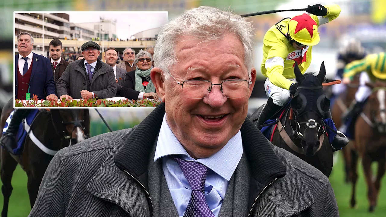 Sir Alex Ferguson celebrates back-to-back wins at Cheltenham with long-time friends