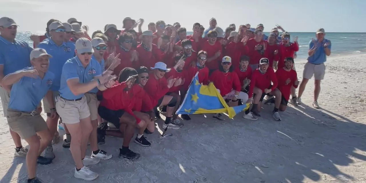 Troy University fraternity finishes 128.3-mile walk for veterans in Panama City Beach