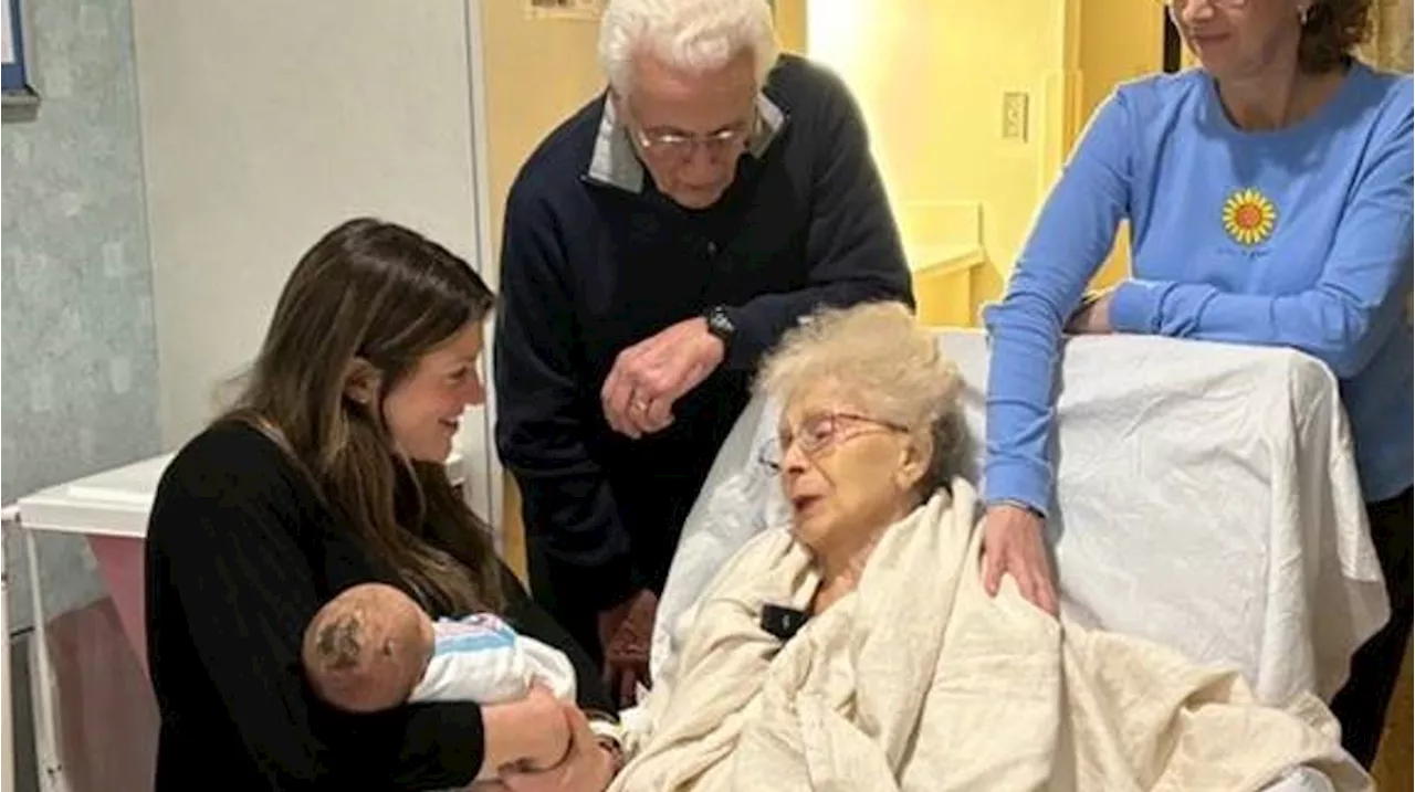 Five generations unite to celebrate newborn named after 102-year-old matriarch