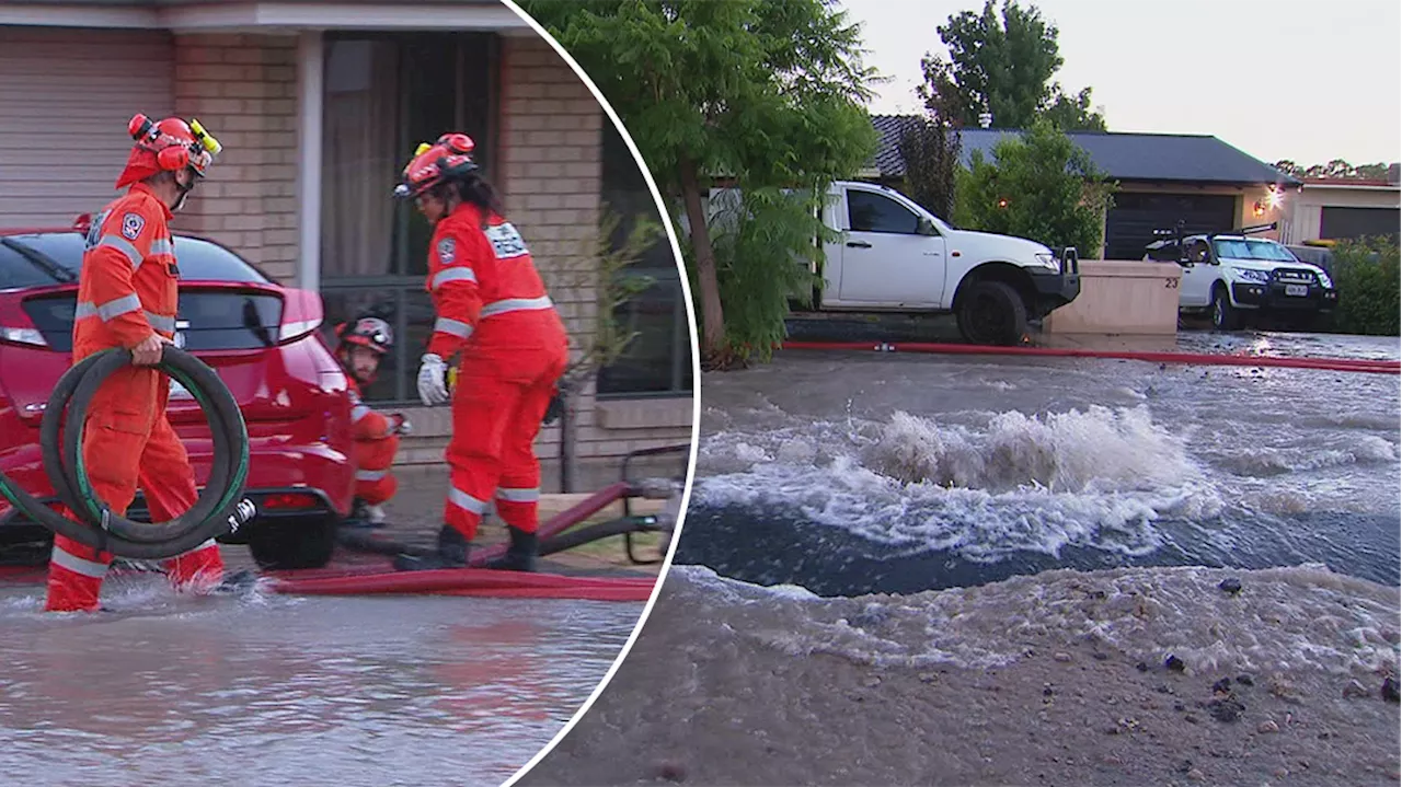 Adelaide homes inundated by burst water main