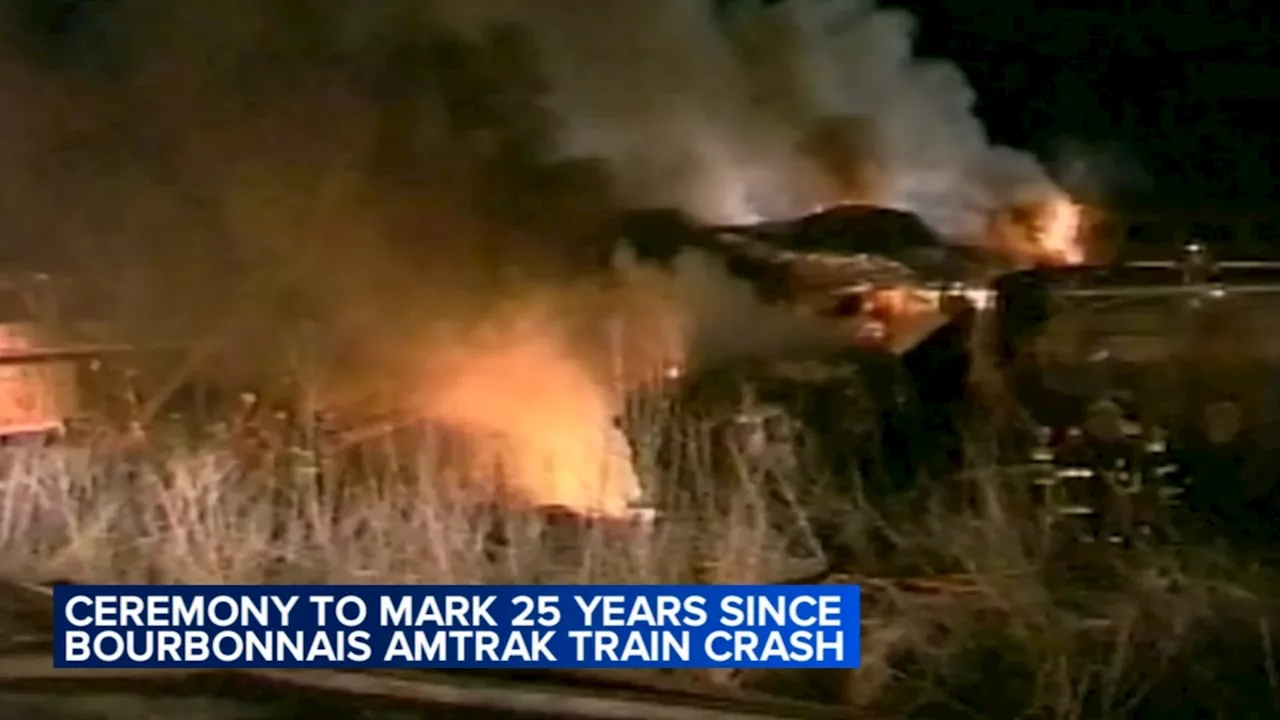 Ceremony marks 25 years since 11 killed, 122 injured in Bourbonnais Amtrak train crash