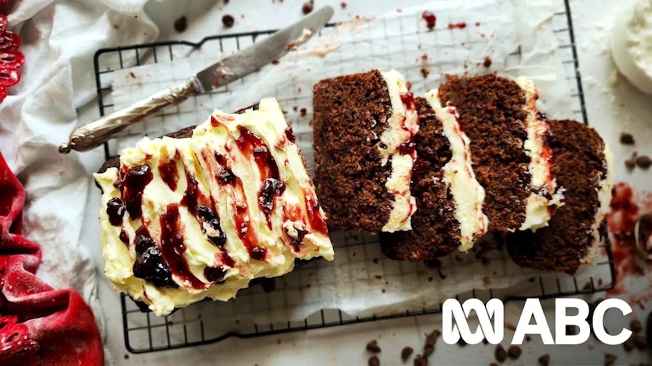 Ella Rossanis's chocolate cherry loaf cake with sour cream icing