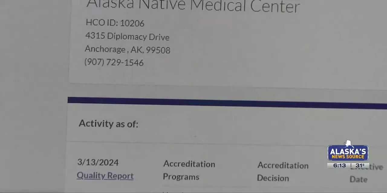 Alaska Native Medical Center dinged by accrediting group