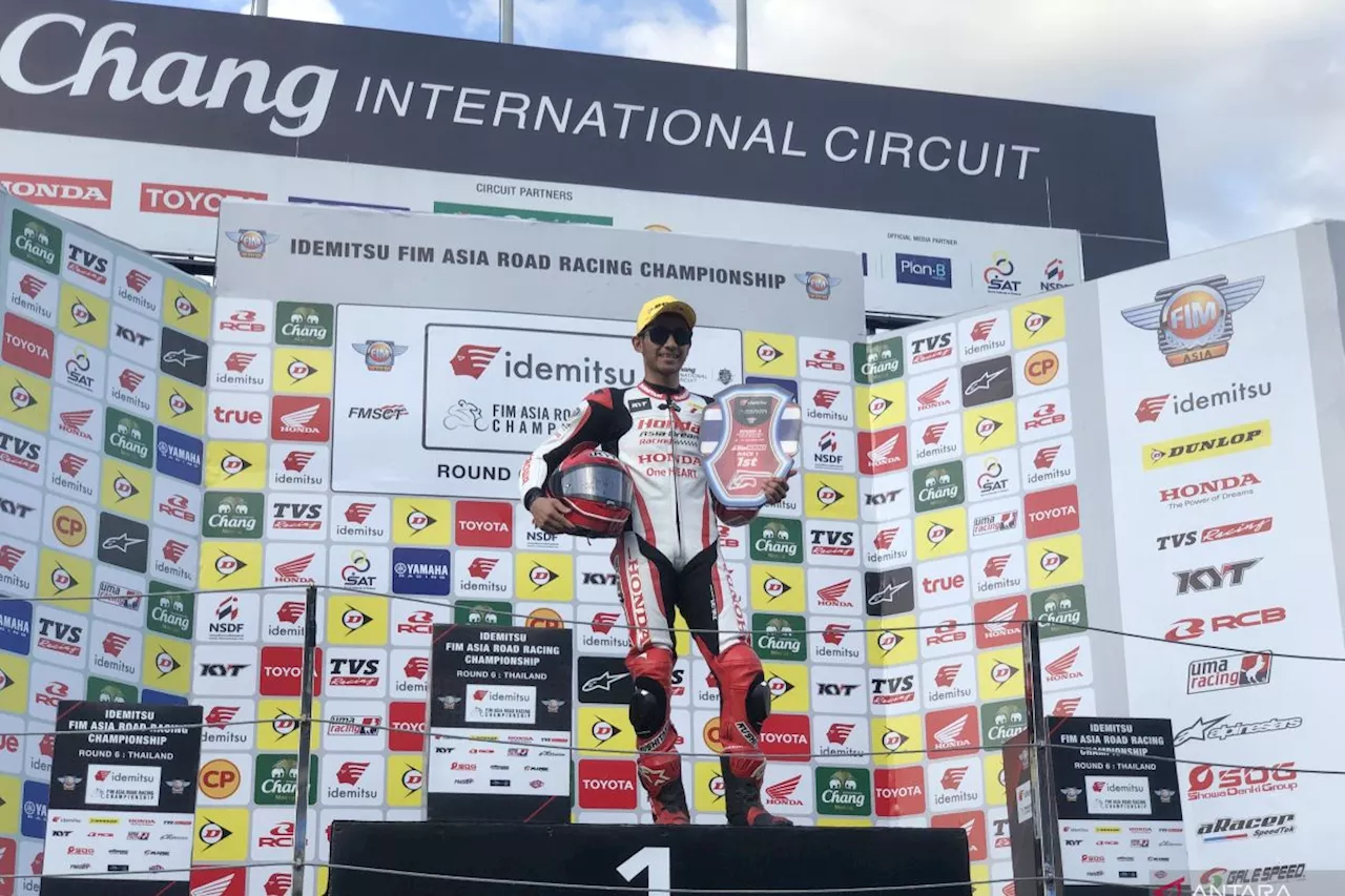 Andi Gilang finis podium kedua ARRC setelah gagal di tikungan terakhir