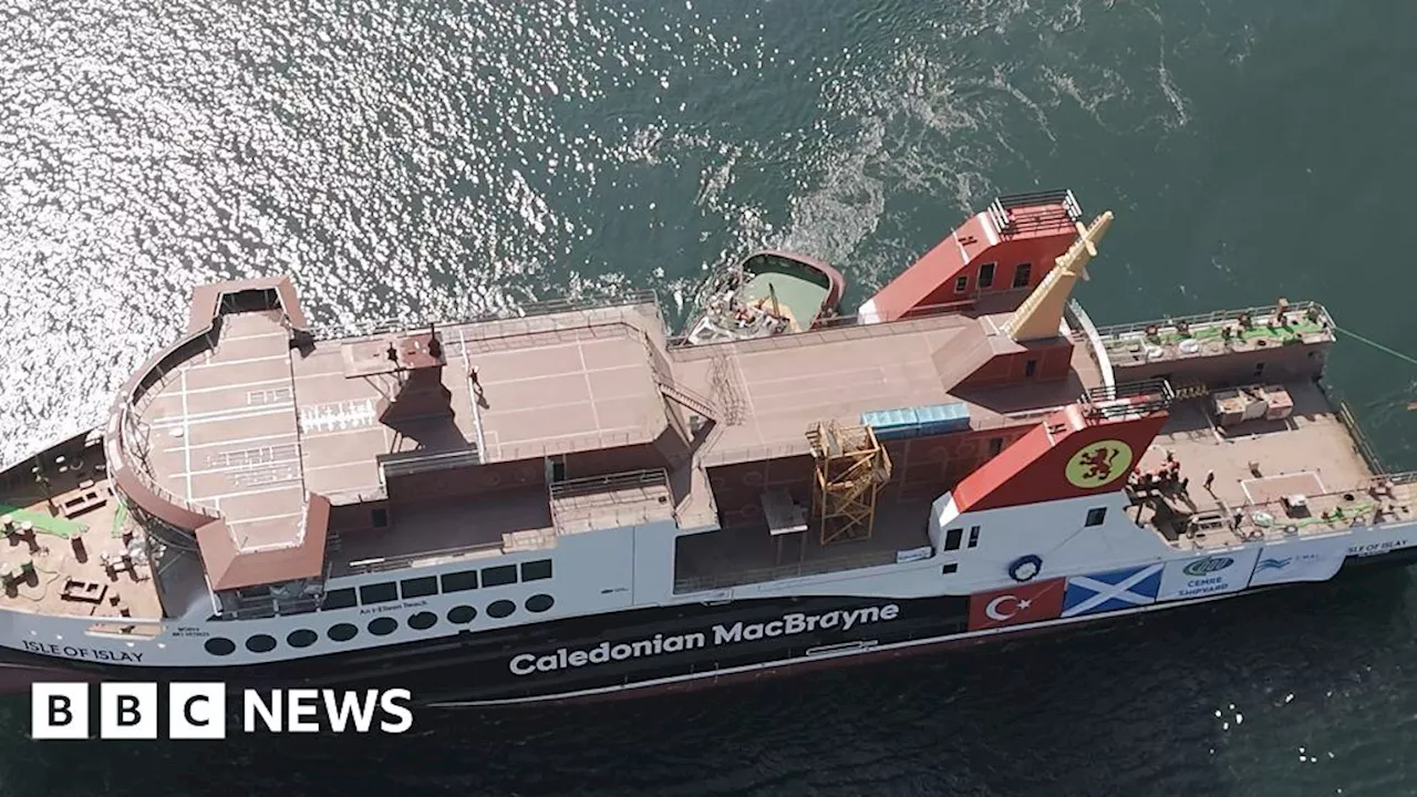 Islay Turkish-built CalMac ferry successfully launched