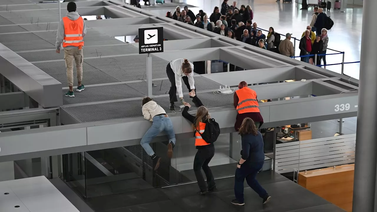 Stuttgart: Kurioser Klima-Protest am Flughafen sorgt für Polizeieinsatz