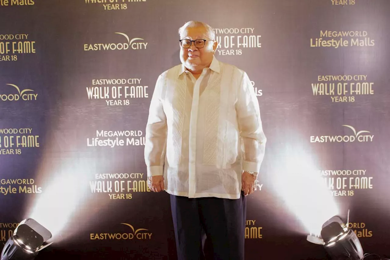 GMA chairman Atty. Felipe L. Gozon, network personalities honored at Eastwood City Walk of Fame