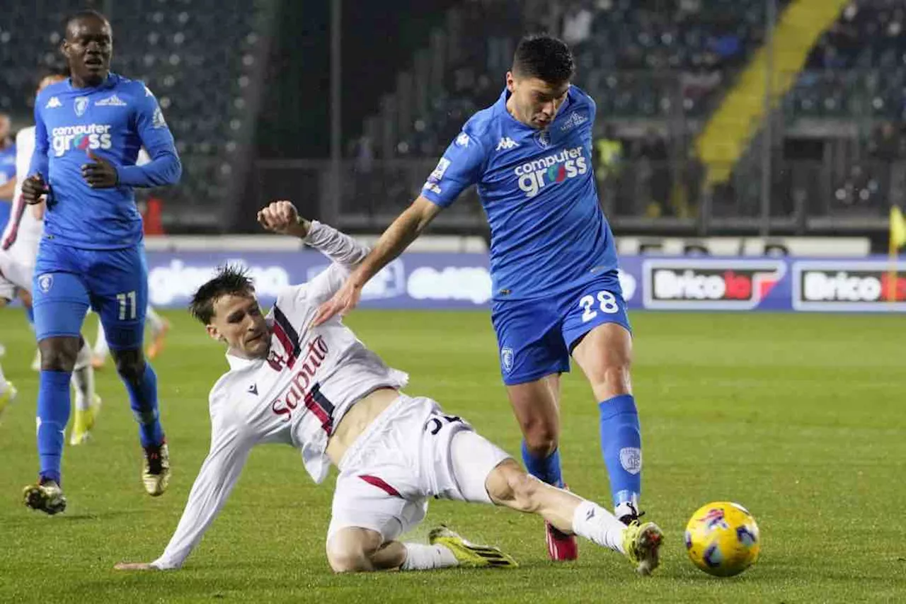 Bologna-Empoli, Saelemaekers ‘sparisce’: Dazn nel mirino