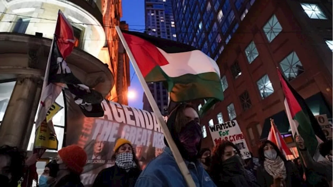 2 people arrested during pro-Palestinian rally outside Trudeau event, Toronto police say